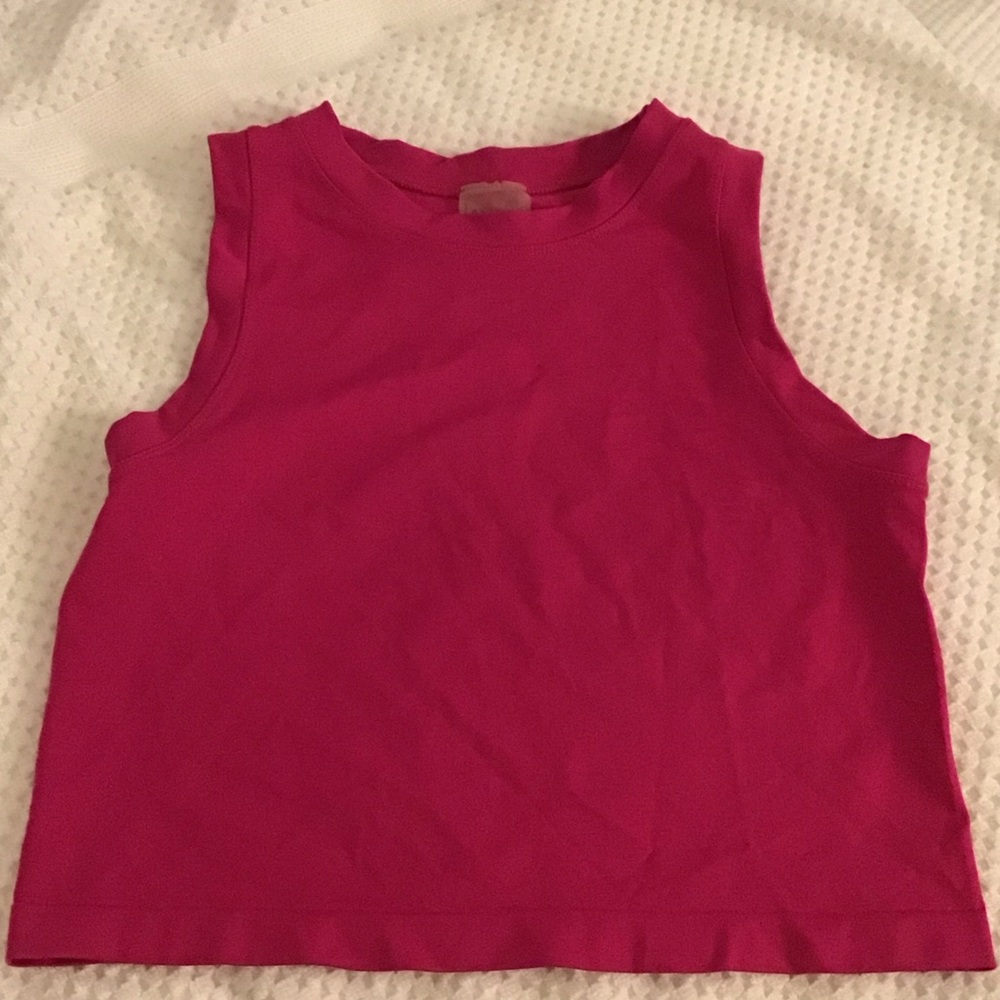 Kids Sleeveless  hot Pink Top